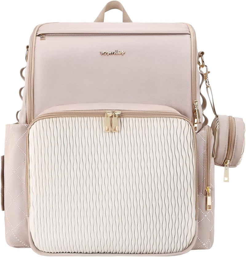 vosmles Elegante bolsa de pañales para bebé, bolsa de bebé con camb...