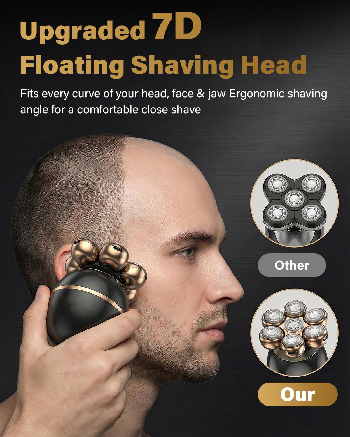 Afeitadoras de cabeza para hombres calvos: maquinilla de afeitar el...