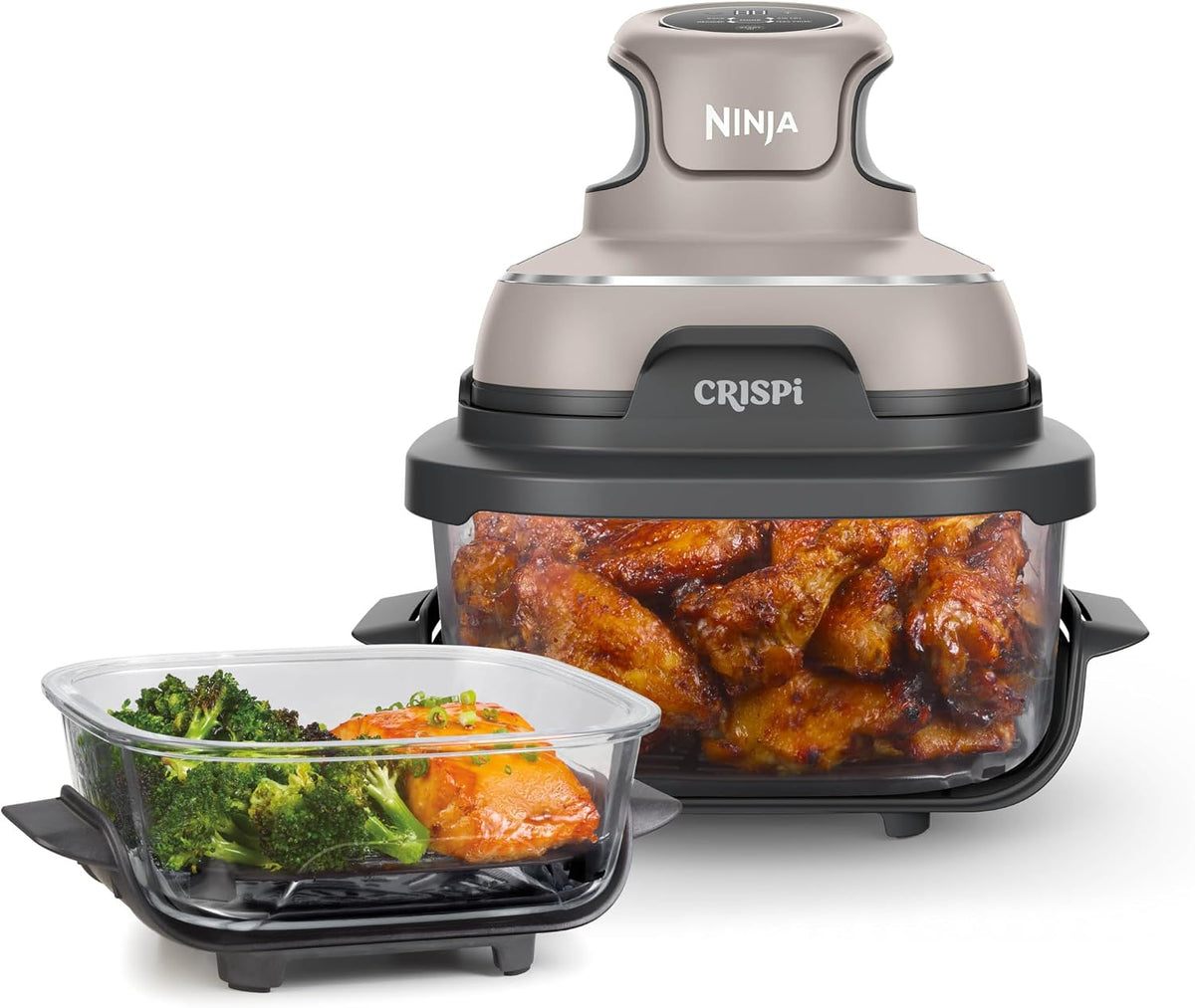 Ninja Freidora de aire de vidrio Crispi, 4 en 1, piedra, FN101ST |...