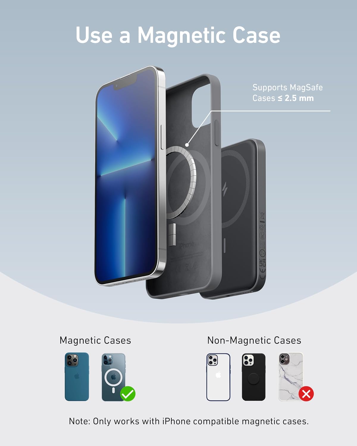 Anker 621 MagGo Power Bank, cargador portátil magnético de 5000 mAh...