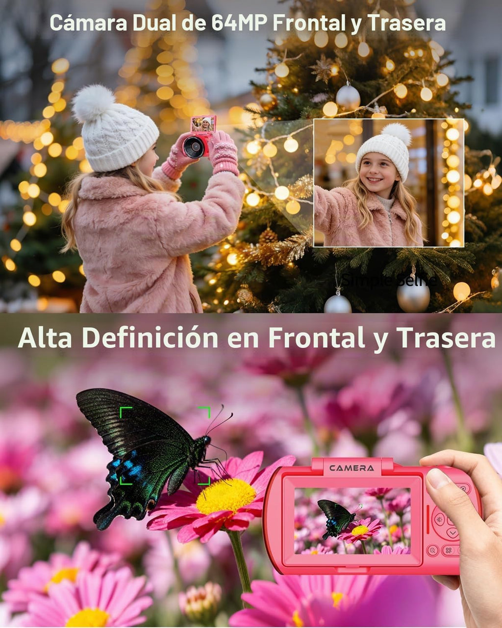 Cámara digital 4K para fotografía, cámara de vlogging WiFi de 64MP...