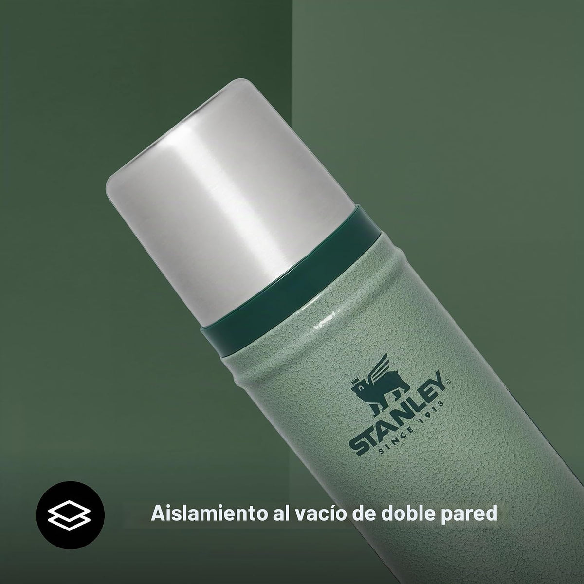 Botella termo Stanley 1913 Classic Legendary 0,59 L - Verde martill...