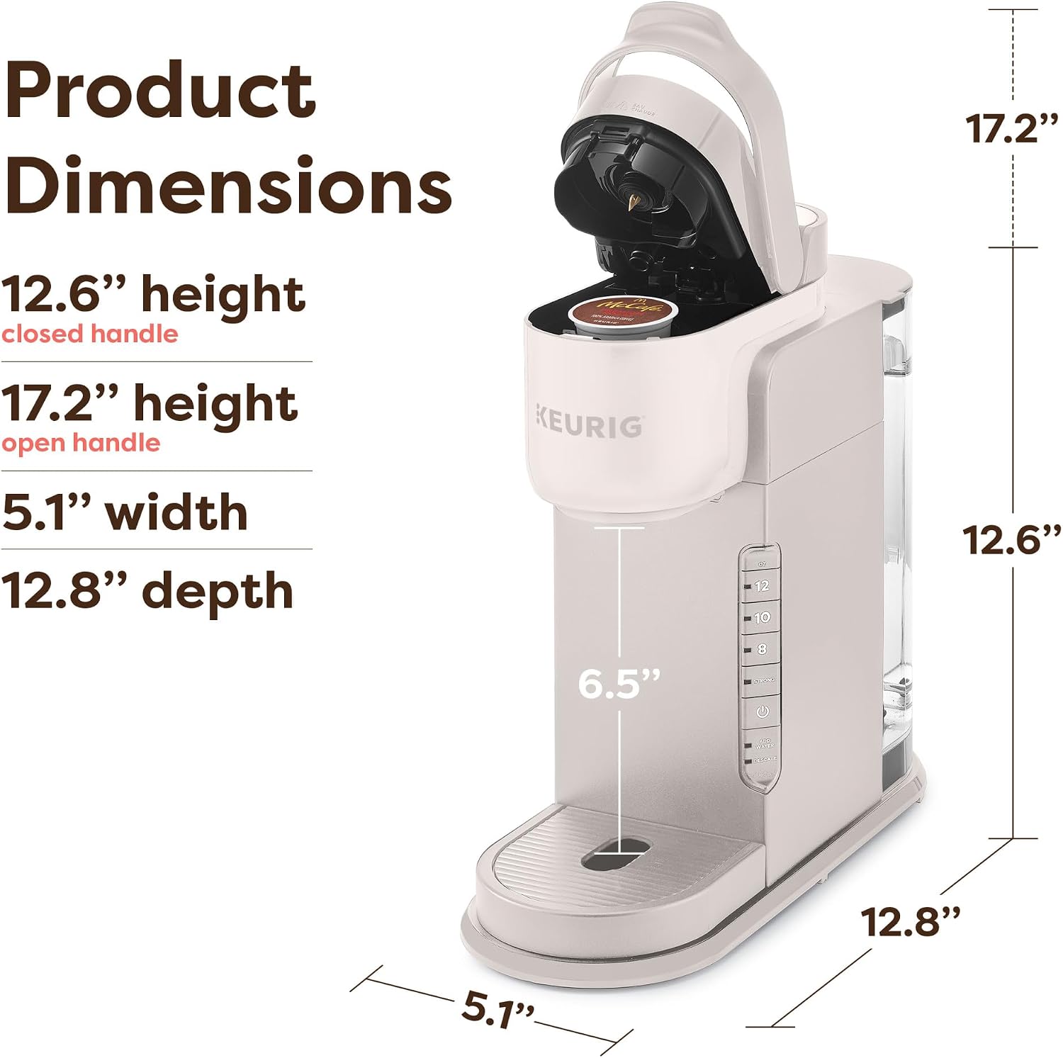 Keurig K-Express Cafetera de Una Sola Porción – Opción de Preparación Fuerte, Depósito de 42oz