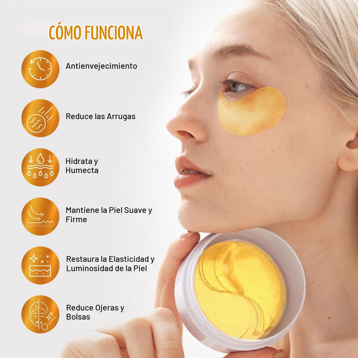 Enaskin Naturals - Parches para debajo de los ojos con círculos osc...