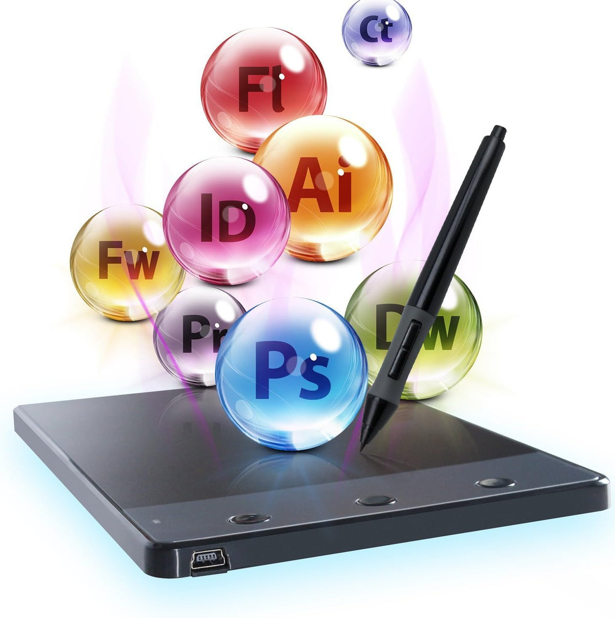 HUION H420 OSU - Tableta de dibujo gráfico con lápiz digital y 3 te...