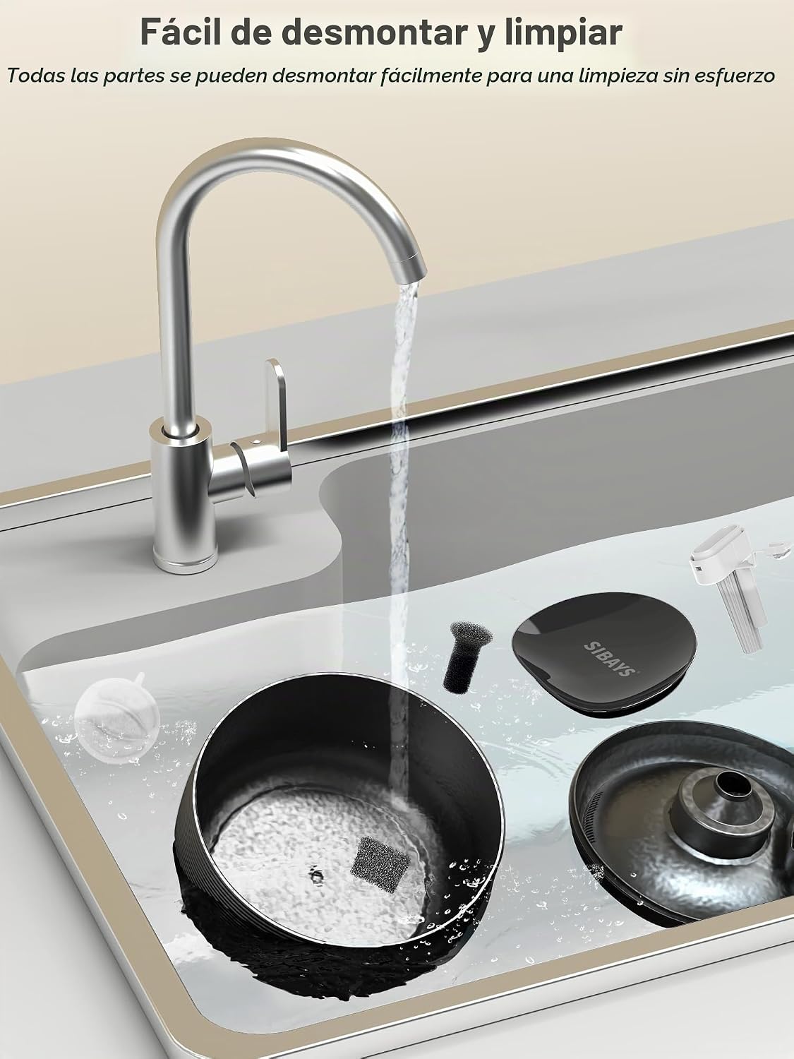 SIBAYS Fuente de agua para gatos, fuente de agua para mascotas de g...
