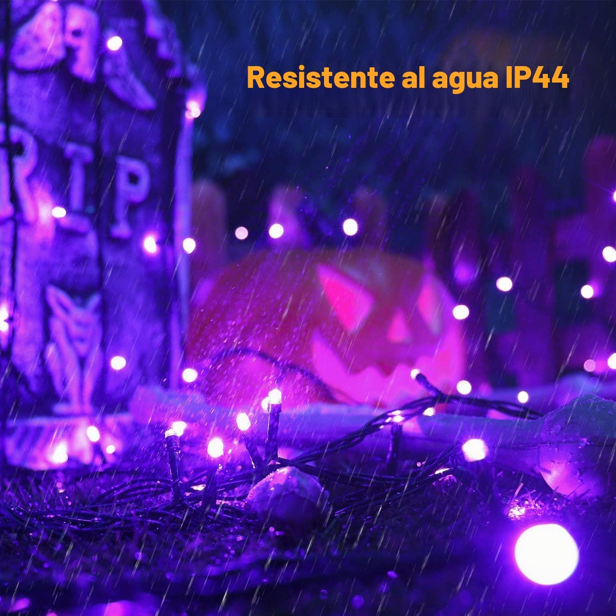 Luces LED Brizled de Halloween para interiores y exteriores, cadena...