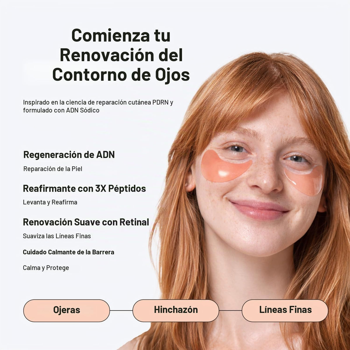 Enaskin Naturals PDRN - Parches de péptido debajo de los ojos para...