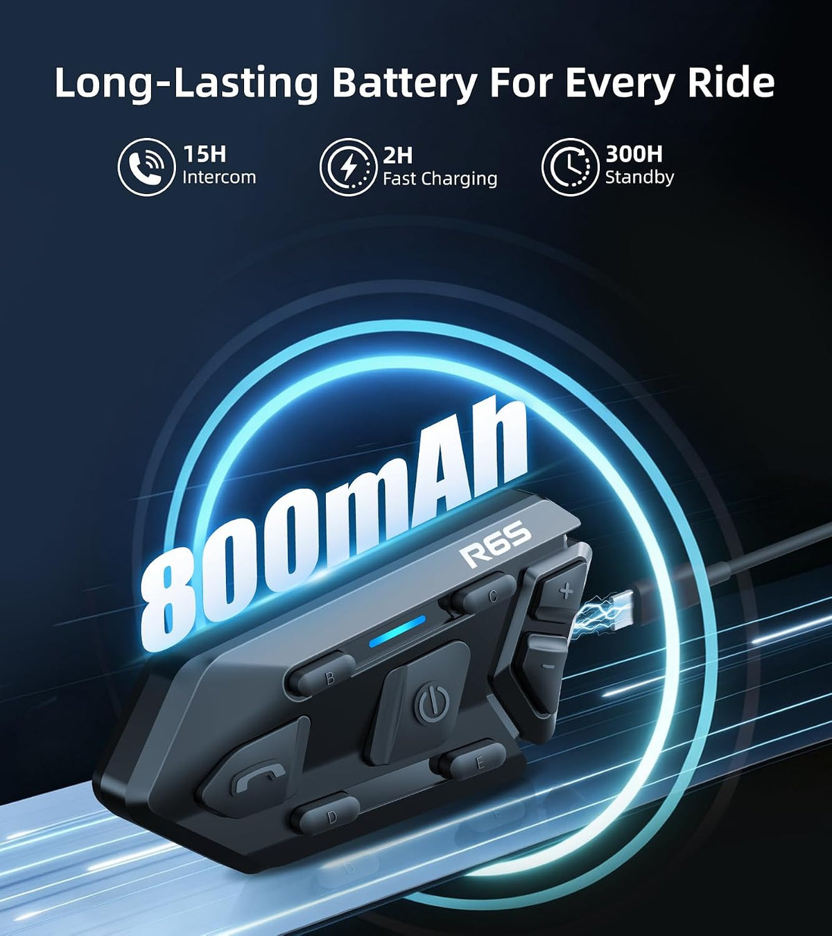 WAYXIN Auriculares Bluetooth para motocicleta, intercomunicador de...