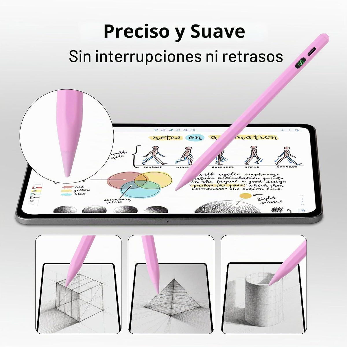 Lápiz para Apple Stylus Pen para iPad A16 2018-2026 Sensibilidad |...