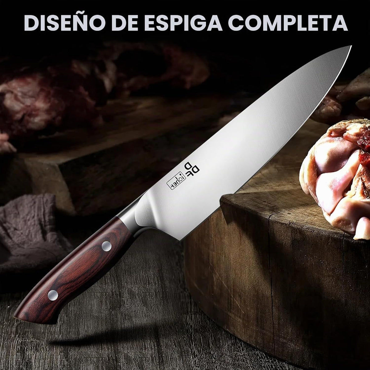 DDF iohEF Juego de cuchillos de cocina afilados de 3 piezas, juego...