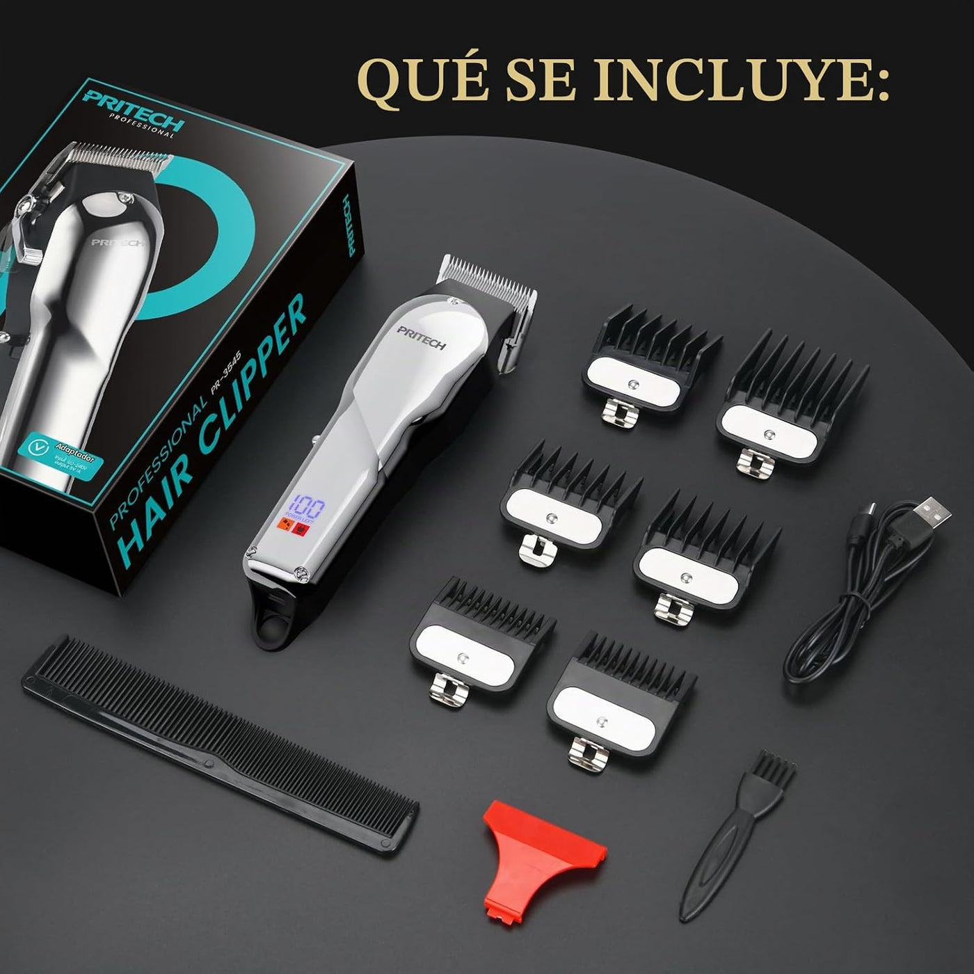 PRITECH - Cortapelos profesionales para hombres, cuchillas de acero...