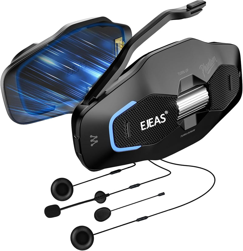 iSunergy X10 - Auriculares Bluetooth para casco de motocicleta, int...