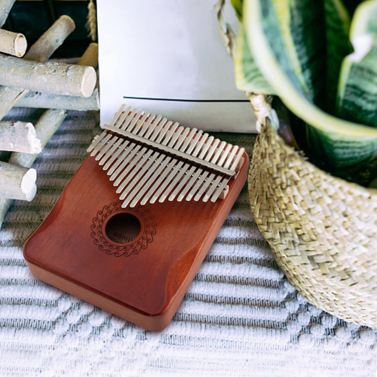 RUIQINQI Kalimba - Piano de pulgar portátil, Mbira, 21 teclas, inst...