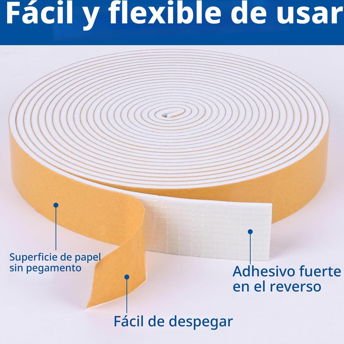 Kikerike Cinta de Espuma Autoadhesiva Burlete 1 pulgada x 1\/8 pulg...