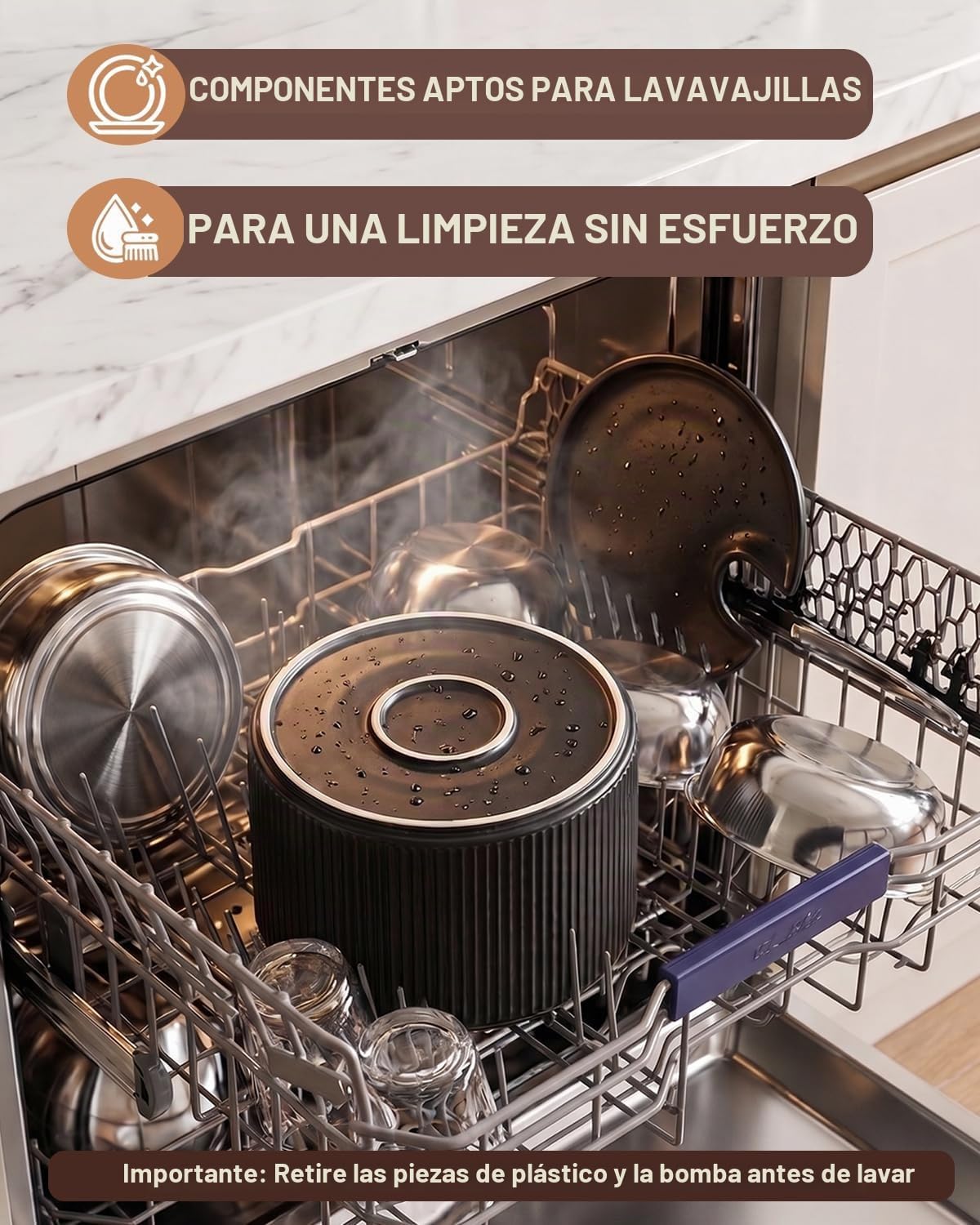 Fuente de agua de cerámica para gatos, 2.2L\/74 onzas, fuente autom...