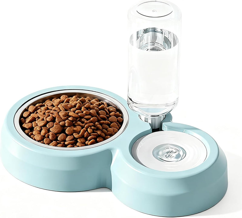 YSHOME&amp;PET Juego de cuencos dobles para perros, comida y agua p...