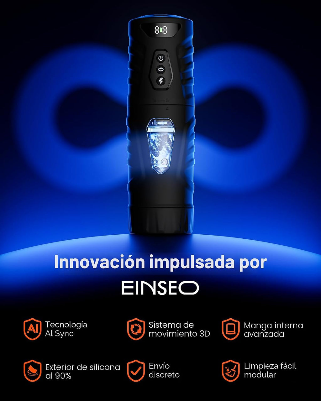 EINSEO Masturbador masculino bomba de pene, juguetes sexuales AI Sy...