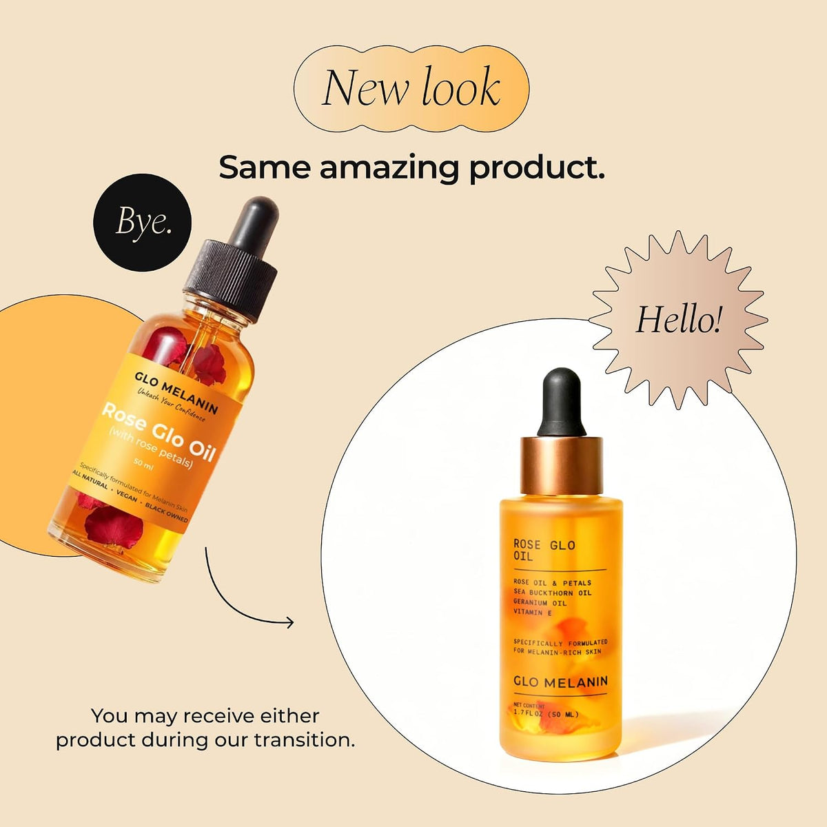 Glo Melanin Aceite Rose Glo \u2013 Aceite facial y corporal natural...