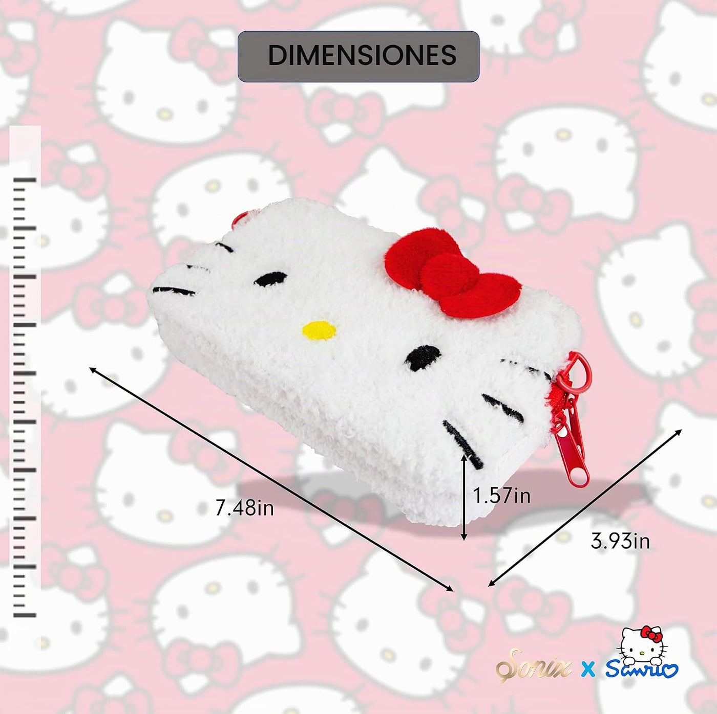 Sonix x Sanrio - Cartera de felpa para teléfono, bolso cruzado de p...