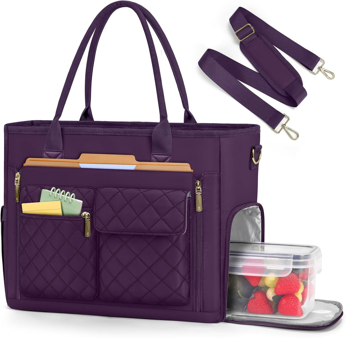 RAINSMORE Bolsa de mano para profesores con compartimento aislado p...