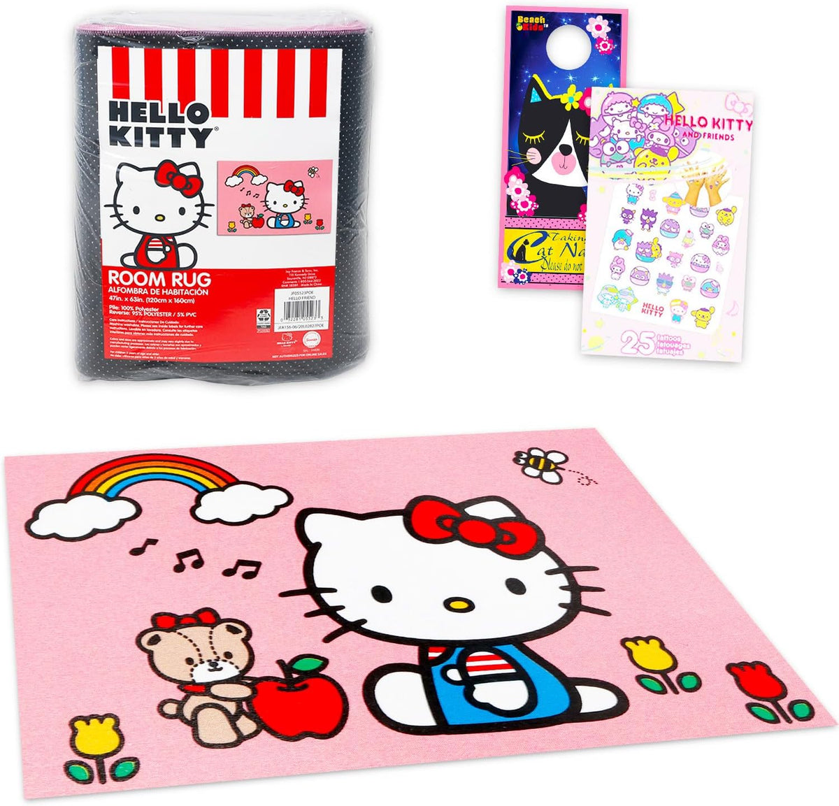 Hello Kitty Juego de alfombras para habitación de niños, paquete co...