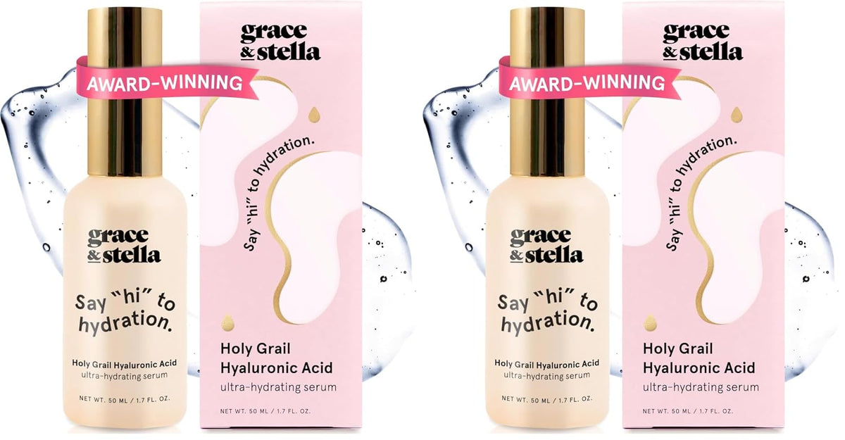 grace &amp; stella Suero de ácido hialurónico galardonado (1.7 fl o...