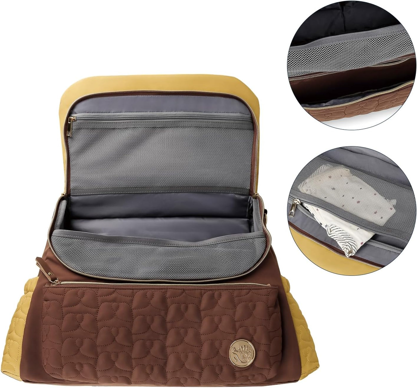 Lmbabter Mochila para pañales, mochila convertible, mochila de viaj...