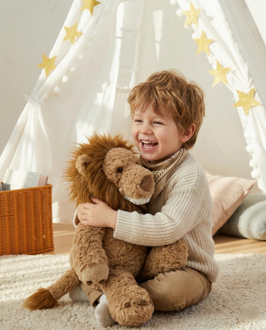 MaoGoLan Lindo León de Peluche 45 cm - León Acogedor de Peluche con...