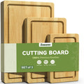 Zeawec Juego de 3 tablas de cortar de bambú para cocina, tablas de...