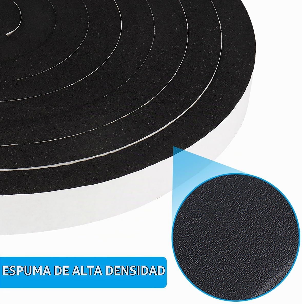 DGSL Burlete de espuma, 1 pulgada x 1\/8 pulgadas, cinta de sellado...