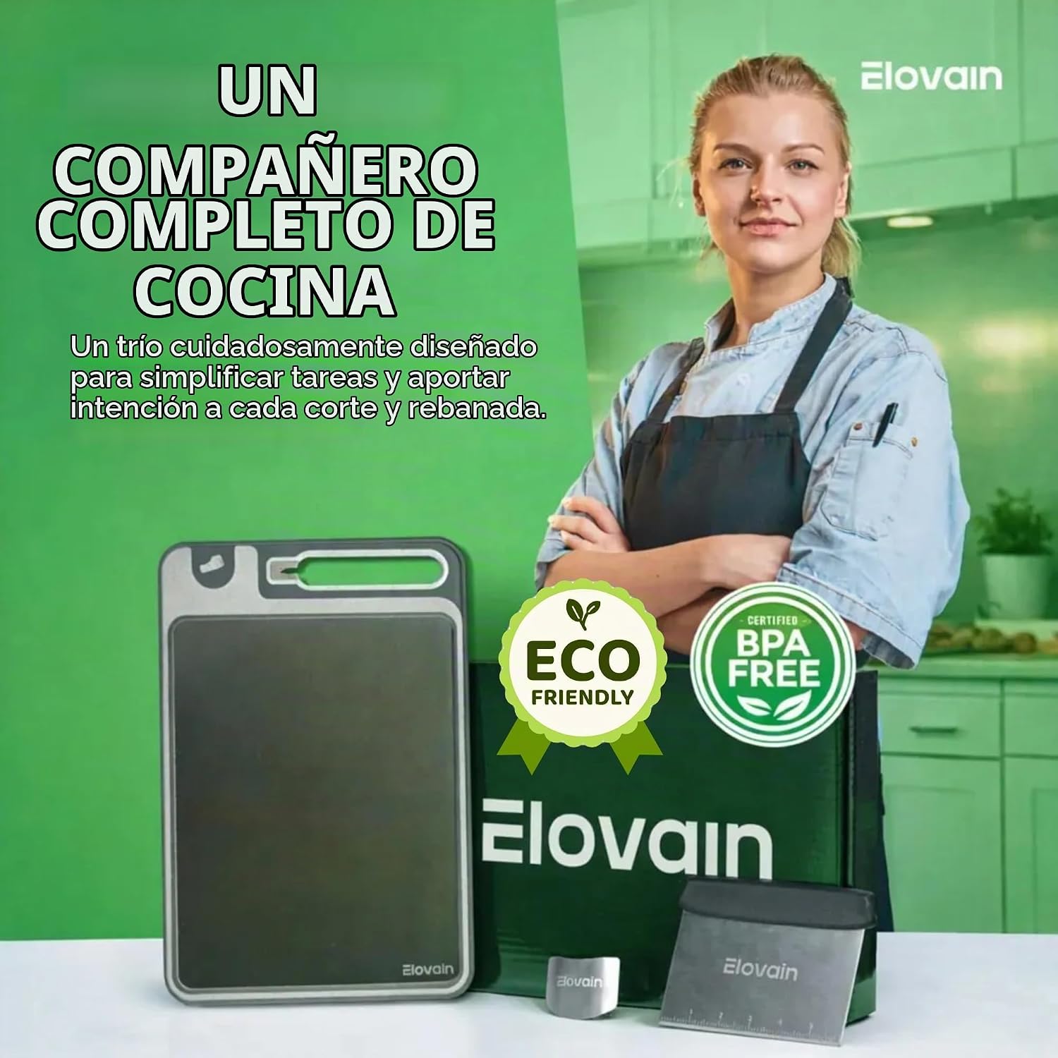 Tabla de cortar de acero inoxidable con afilador de cuchillos incor...