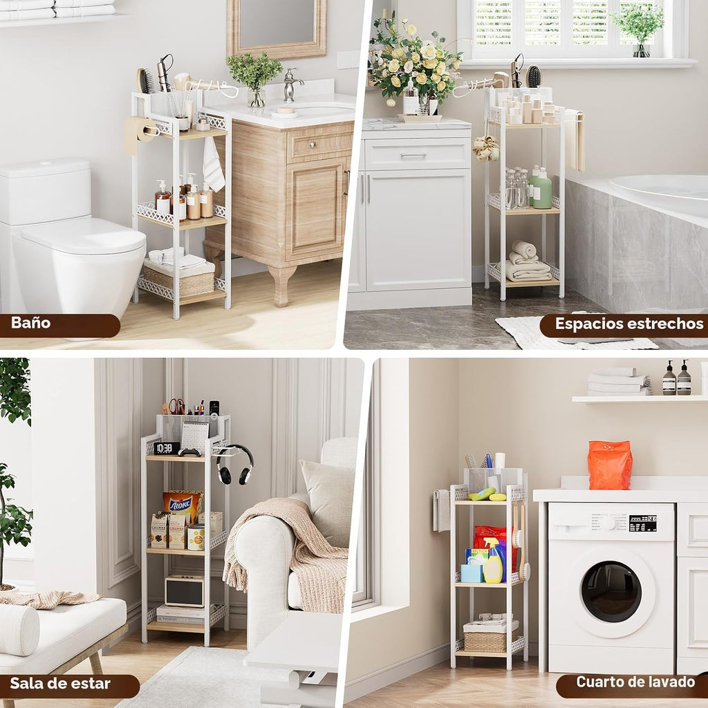 FURFUN - Estante de almacenamiento delgado para baño, organizador d...