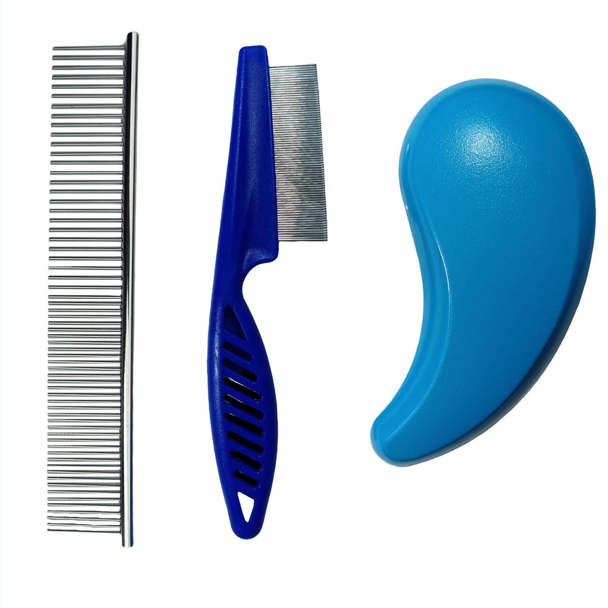 MAEELOU Kit de aseo de cepillo para cachorros de 3 piezas (azul) |...