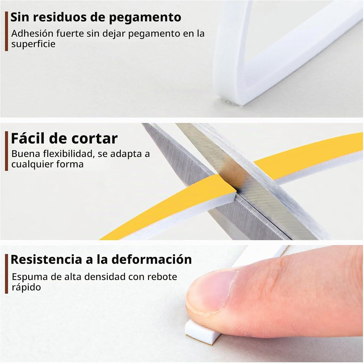 Yotache White Doors - Burlete para ventanas de 1\/4" x 1\/8"...