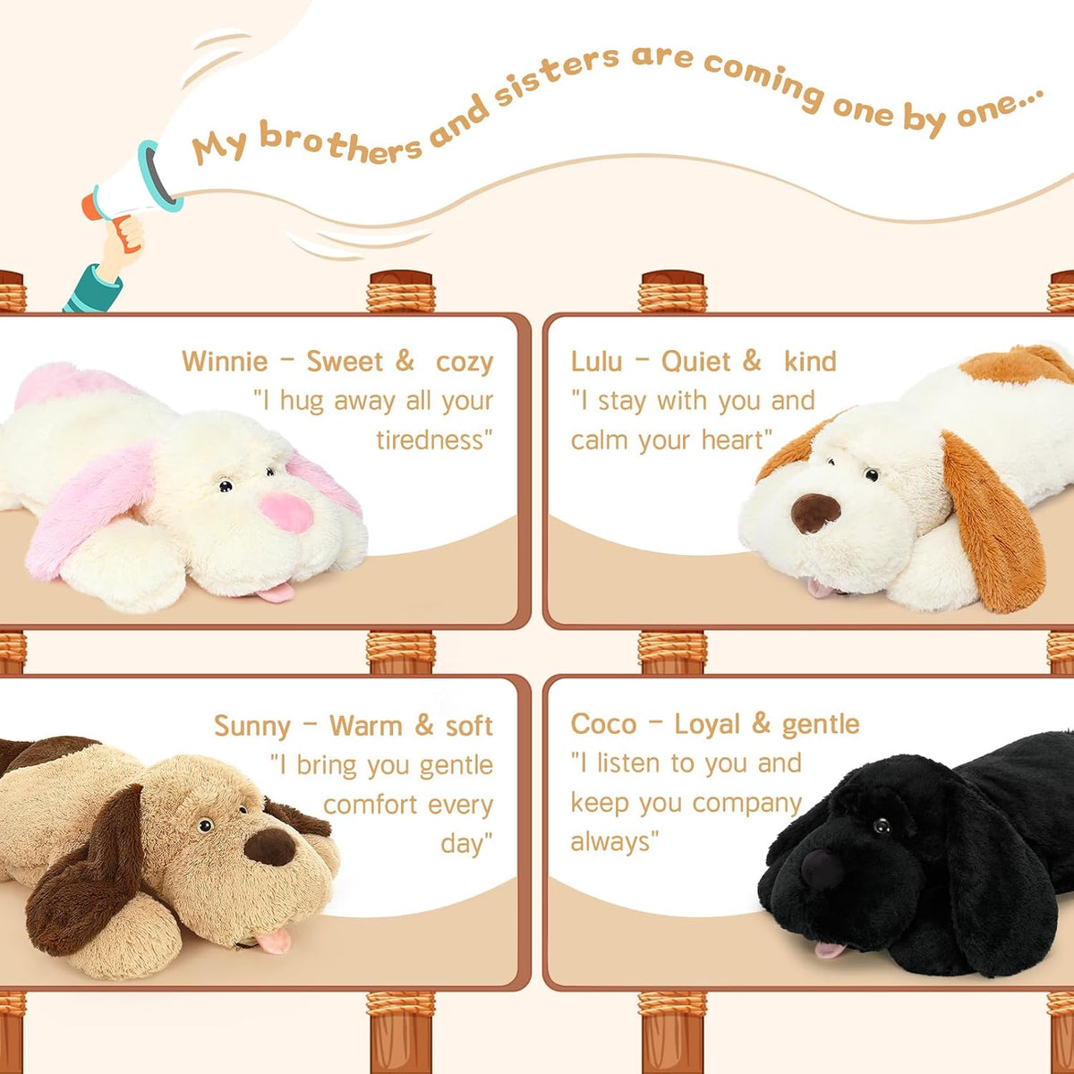 MorisMos Animales de peluche gigantes para perros grandes, 31 pulga...