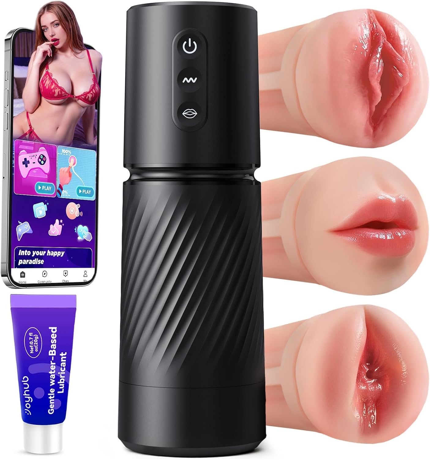 Uoffile Juguete sexual masculino Pocket Pussy 3 mangas AI Sync Mast...