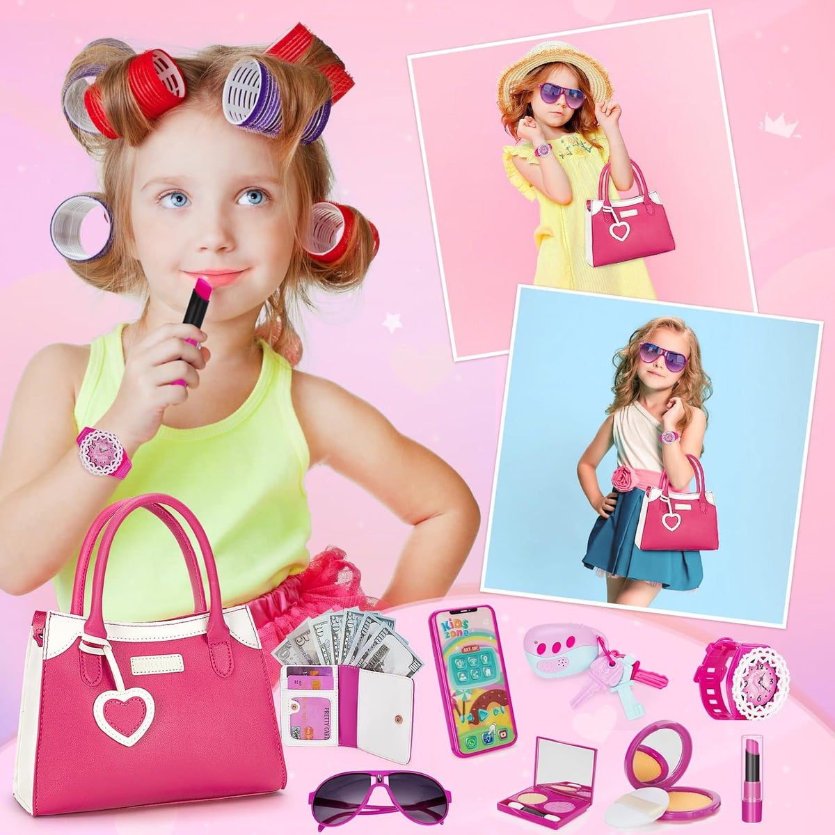 Bolso de juego Officygnet para niña pequeña, juguetes de princesa d...