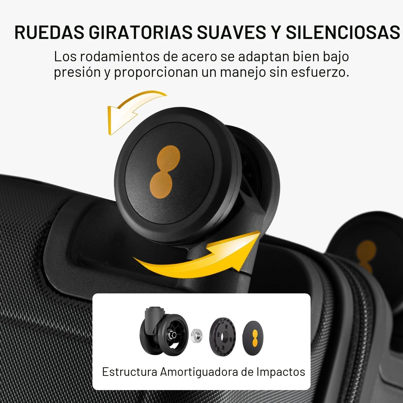 LEVEL8 Equipaje de mano rígido aprobado por aerolíneas, maletas de...