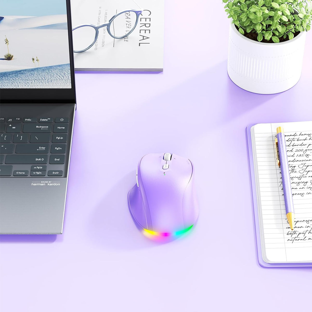 MEETION Ratón Inalámbrico, Ratón Bluetooth Ergonómico para Computad...