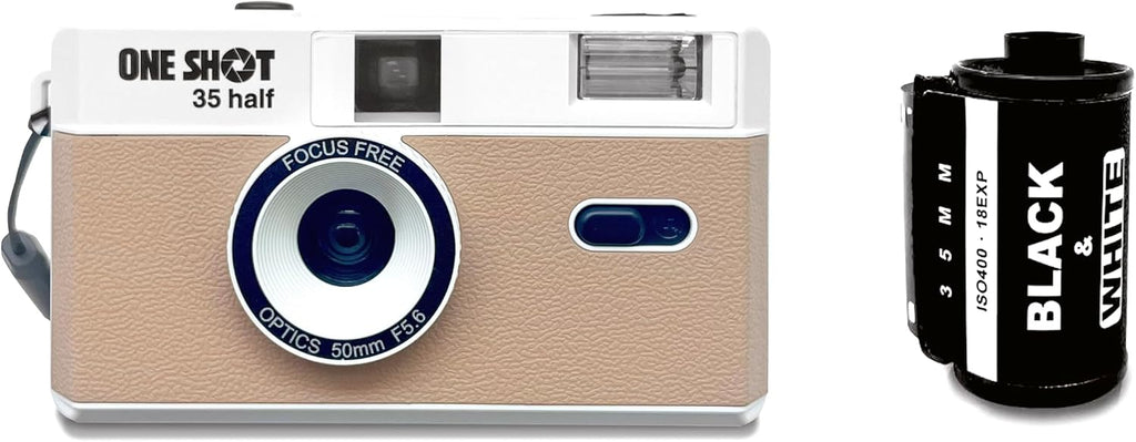 1 Shot Point and Shoot 35mm Cámara de película, Cámara retro reutil...