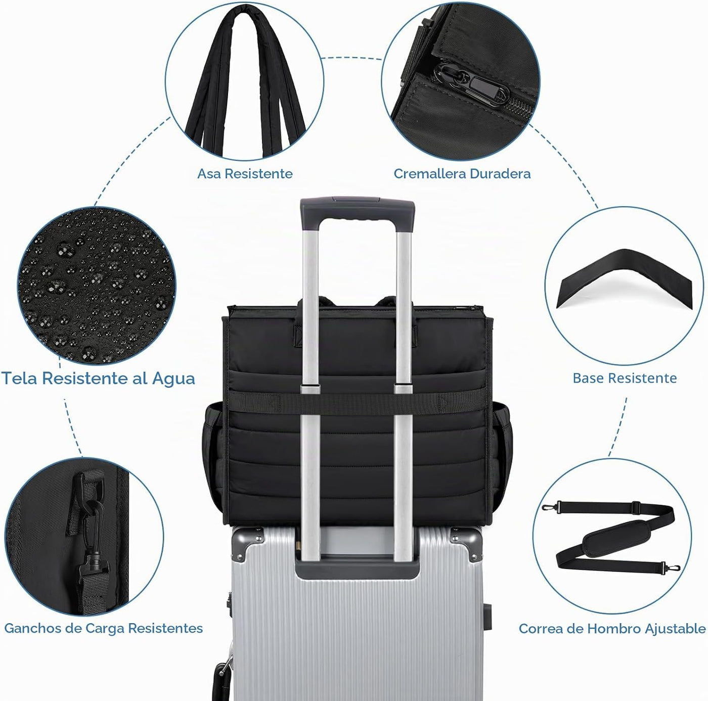 IBFUN Bolso de Pañales para Bebé - Bolso Grande para Bebé 4Pcs con...
