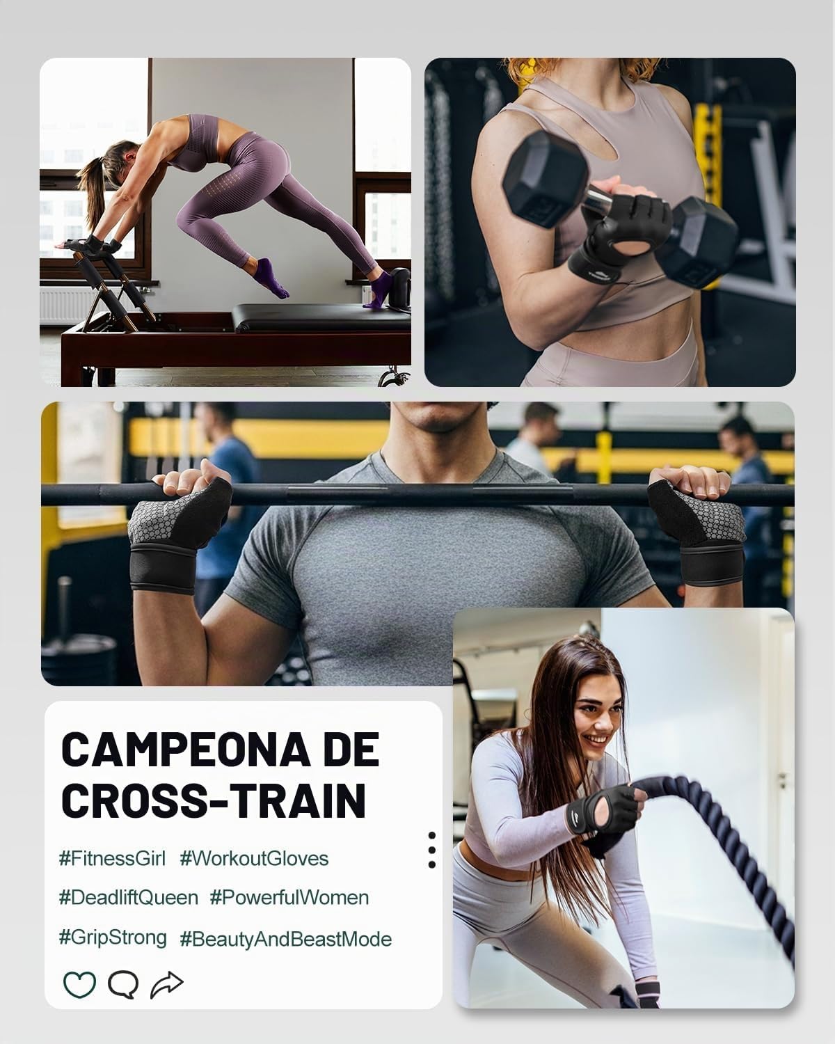 Trideer Guantes de levantamiento de pesas para mujeres y hombres |...