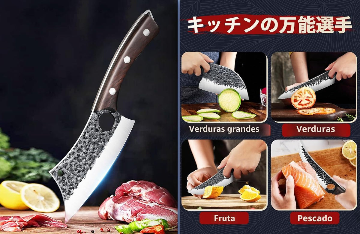 DRGSKL Juego de cuchillos de chef serbio - Juego de 6 cuchillos for...