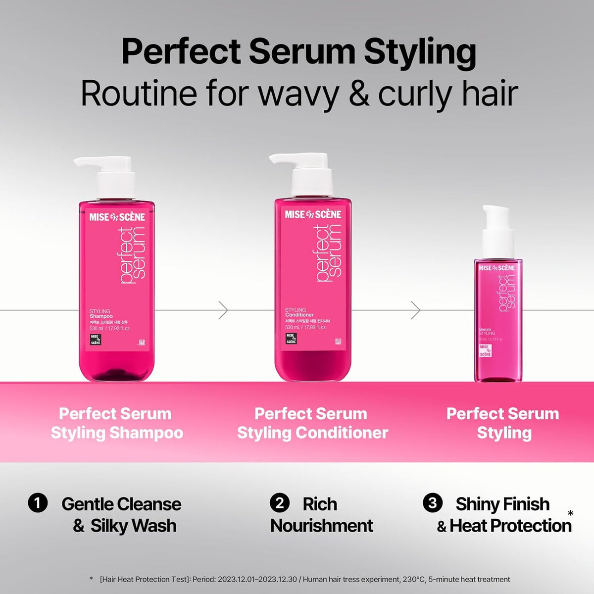 Mise En Scene Champú Perfume para el cabello, champú de suero de pe...