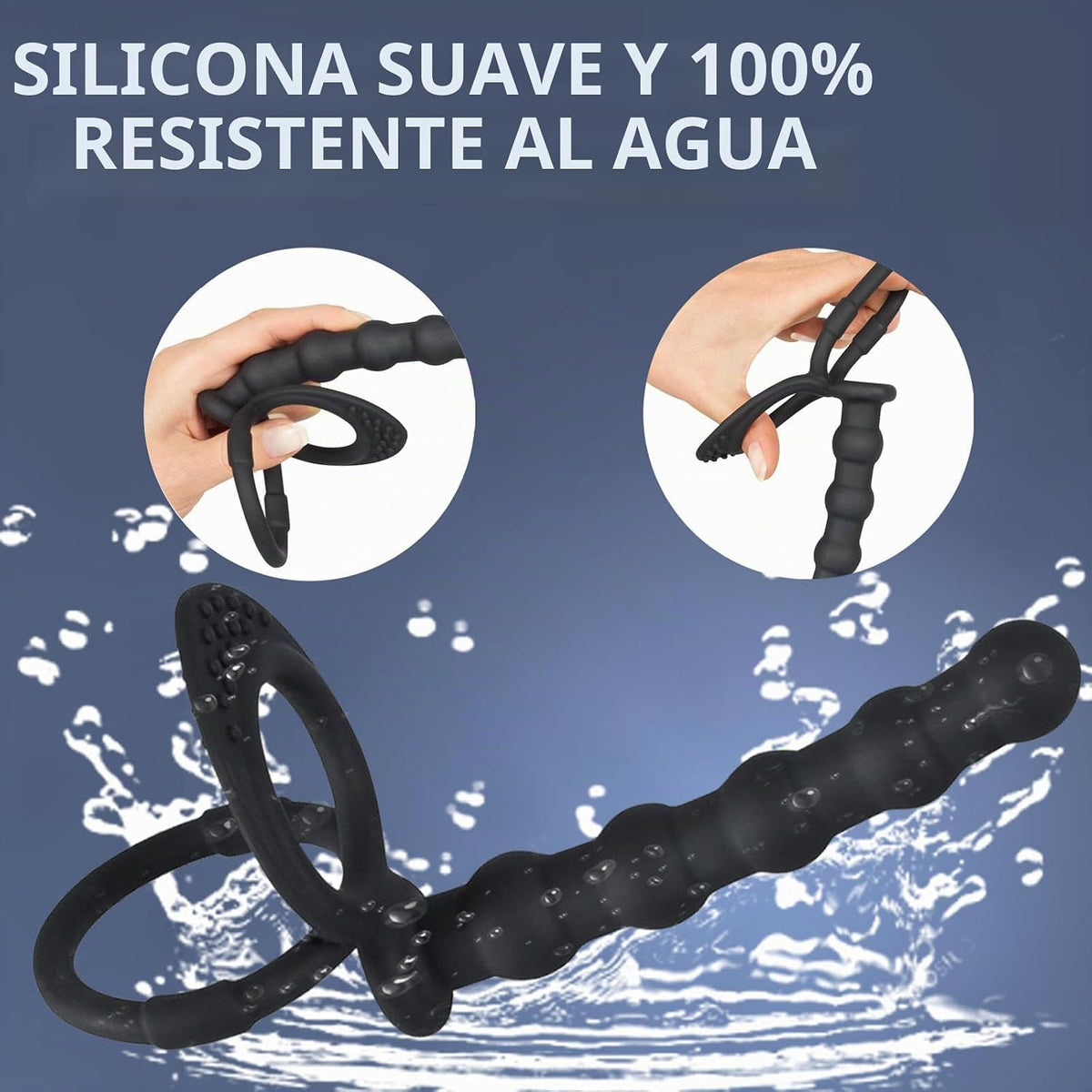 Juguetes anales con cuentas anales de doble penetración, juguetes s...