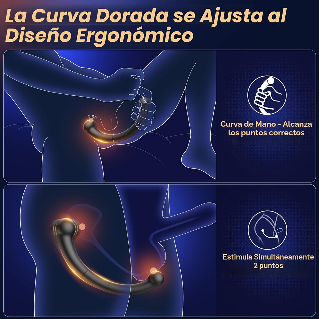 BEISAR Masajeador de próstata vibratorio, tapón anal para adultos,...