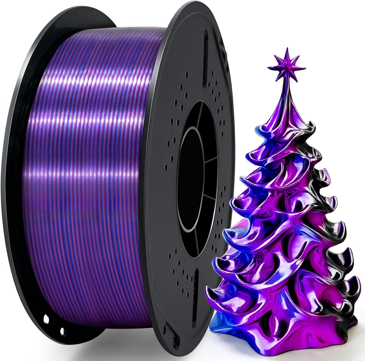 Colourbing Filamento para impresora 3D PLA + de seda tricolor de 0....