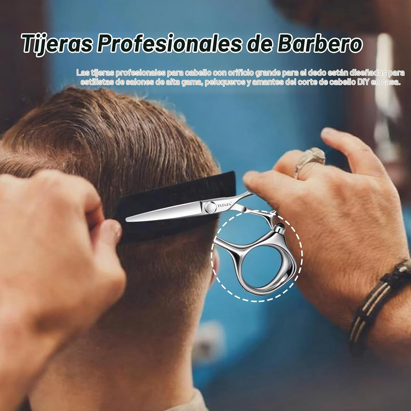 Tijeras de corte de cabello de 5.5 pulgadas, tijeras de peluquero p...