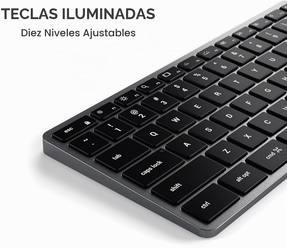 Satechi Slim X3 Teclado retroiluminado Bluetooth para Mac, teclas i...